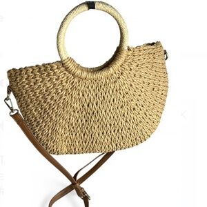 Miztique Straw Crossbody Handbag